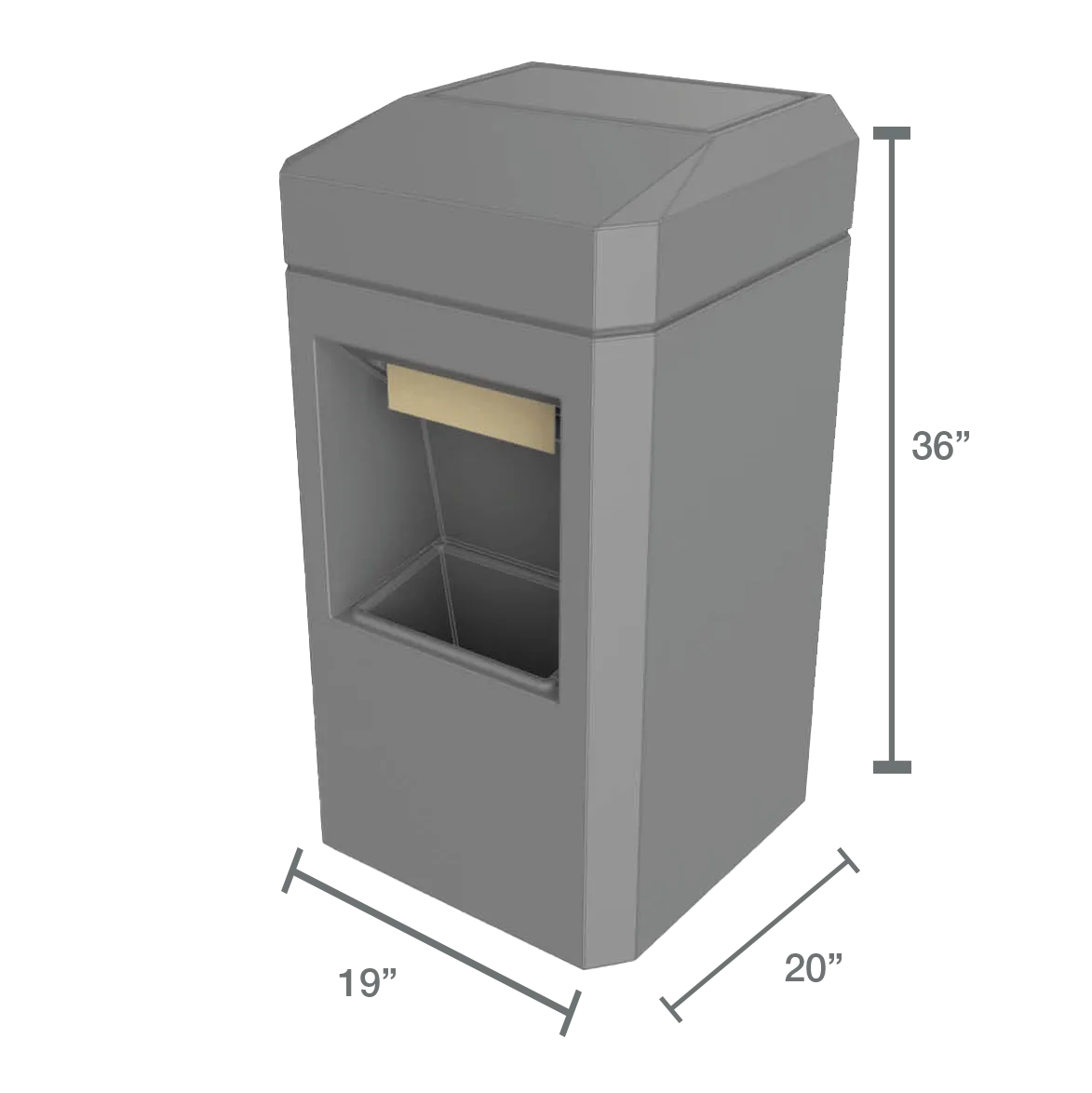 Gorrie&#x20;RCP&#x20;PIS&#x20;Waste&#x20;Container&#x20;with&#x20;Single&#x20;Windshield&#x20;Wash